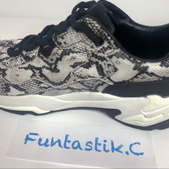 ❌SOLD❌ Bershka Snakeskin Print Platform Sneakers Shoes Womens Sz EU: 39, US: 8.5 - Picture 10 of 11